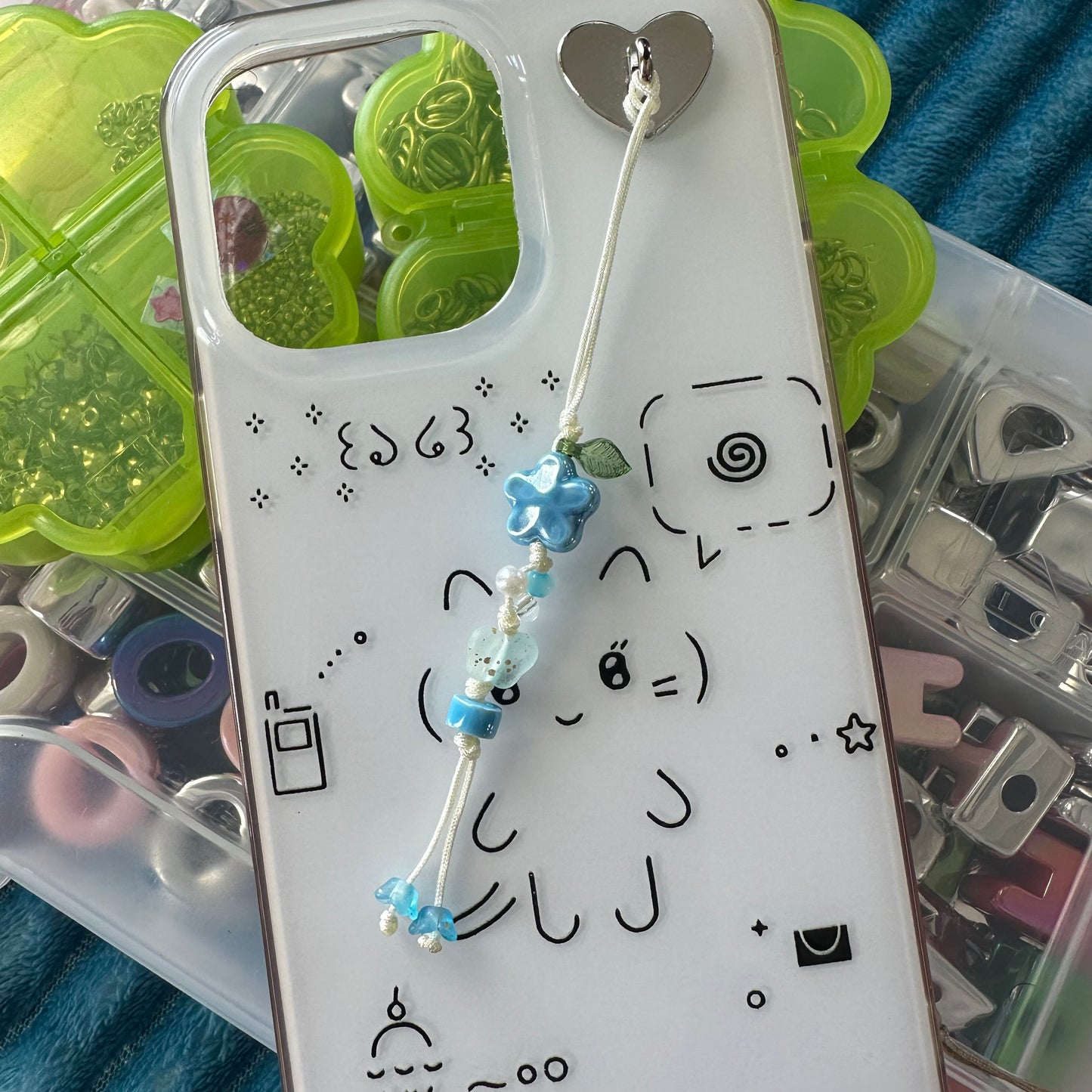 Flower String Phone Charm