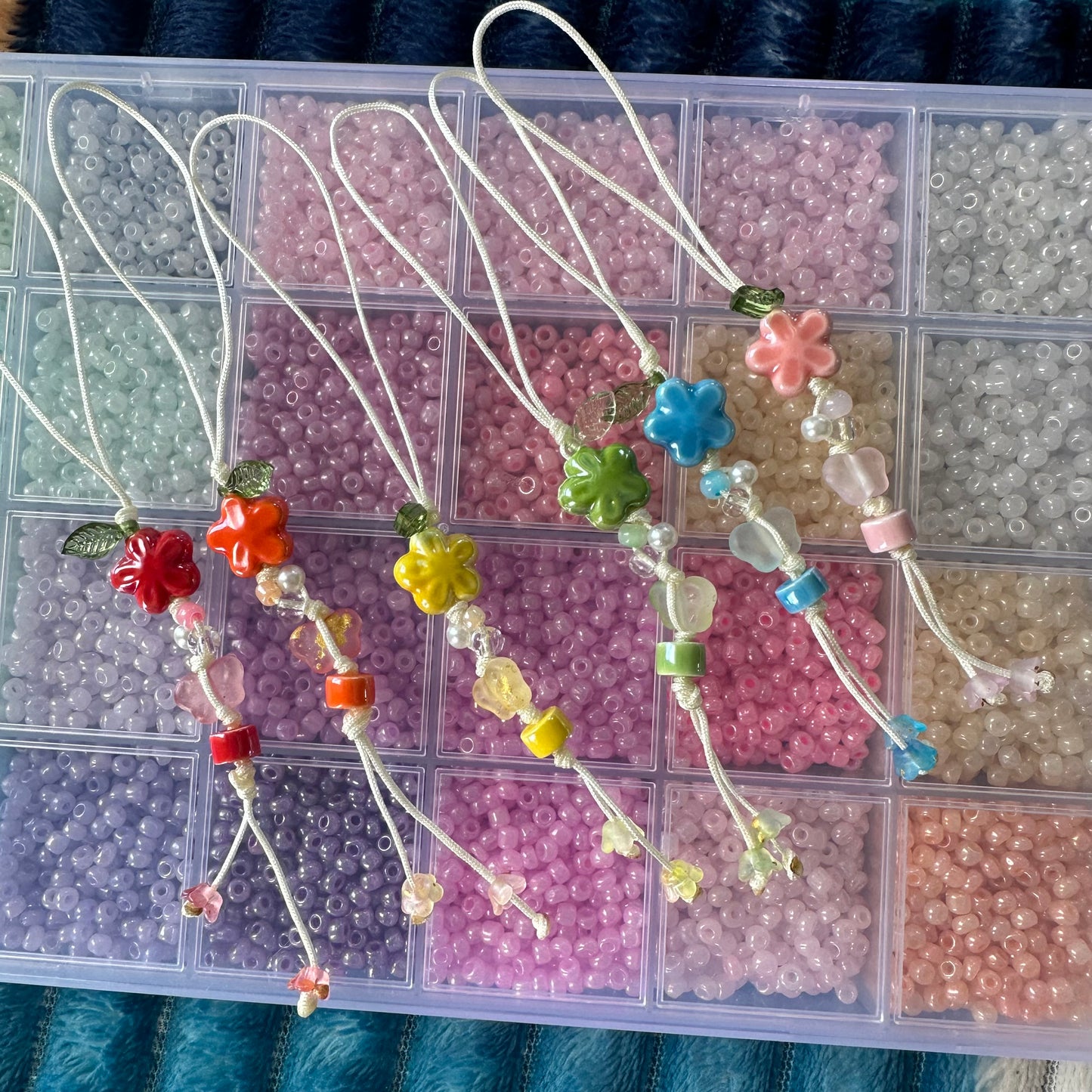 Flower String Phone Charm